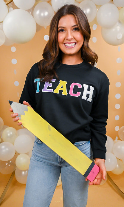 Soft Chenille Teach Sweatshirt