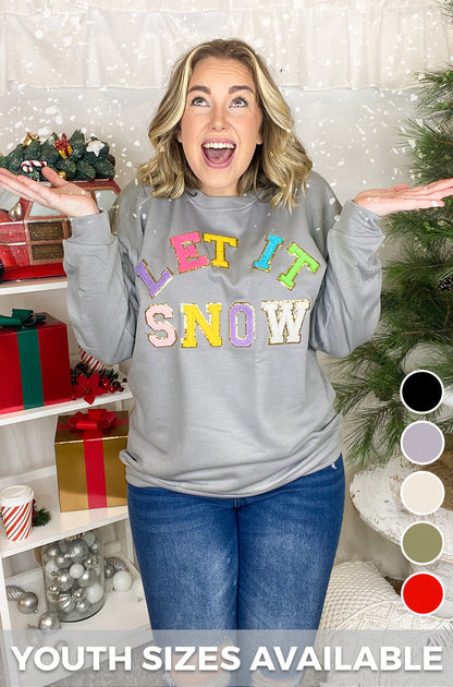 Let it Snow Chenille Sweatshirt