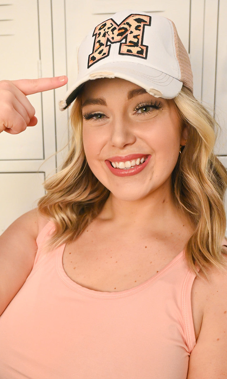 Leopard Ideal Chenille Monogram Hat