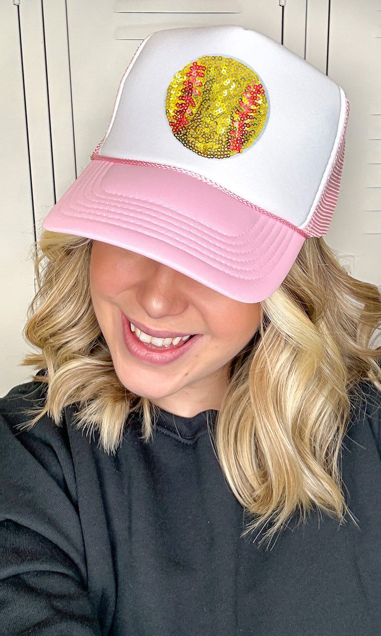 Sparkle Softball Trucker Hat