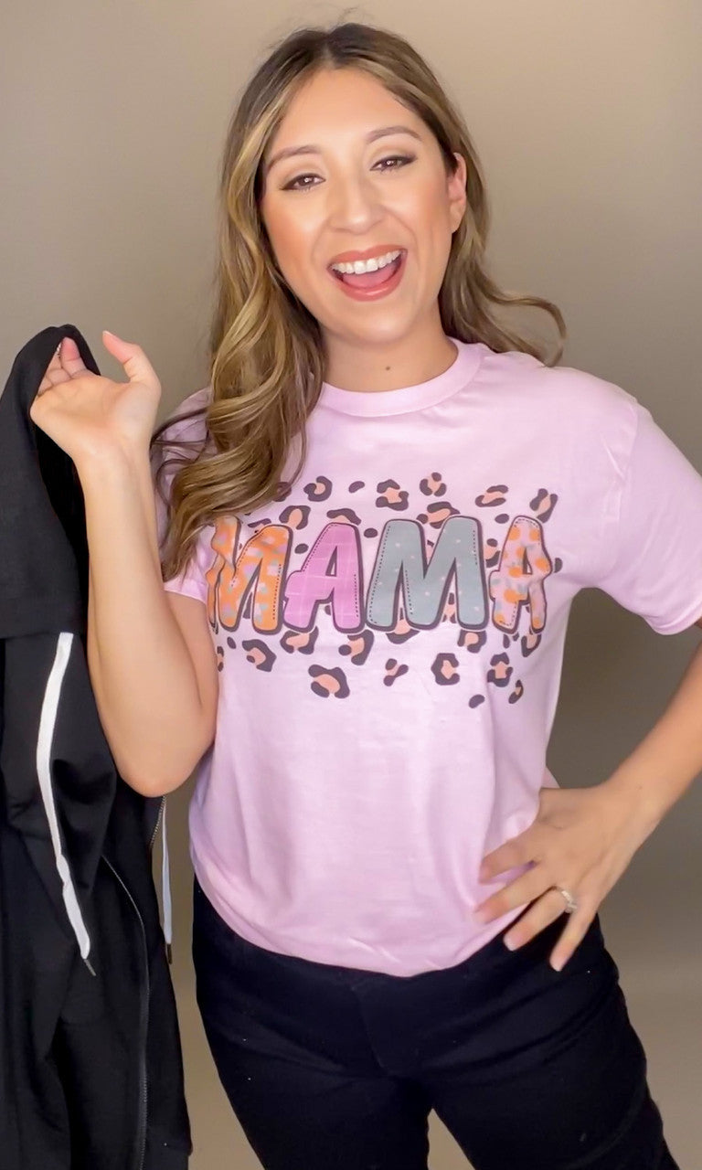 Pink Pattern Mama T-Shirt