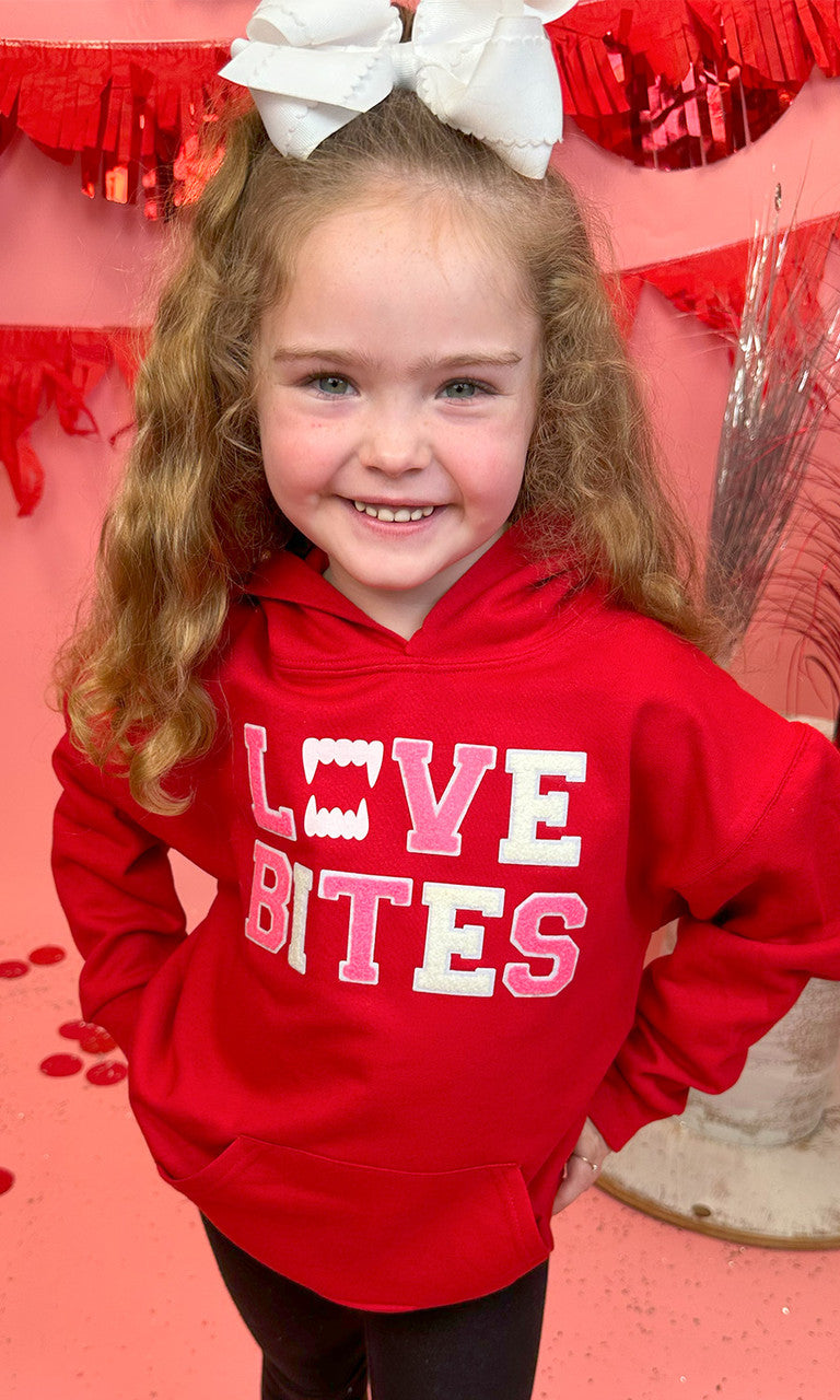 Soft Chenille Love Bites Youth Hoodie