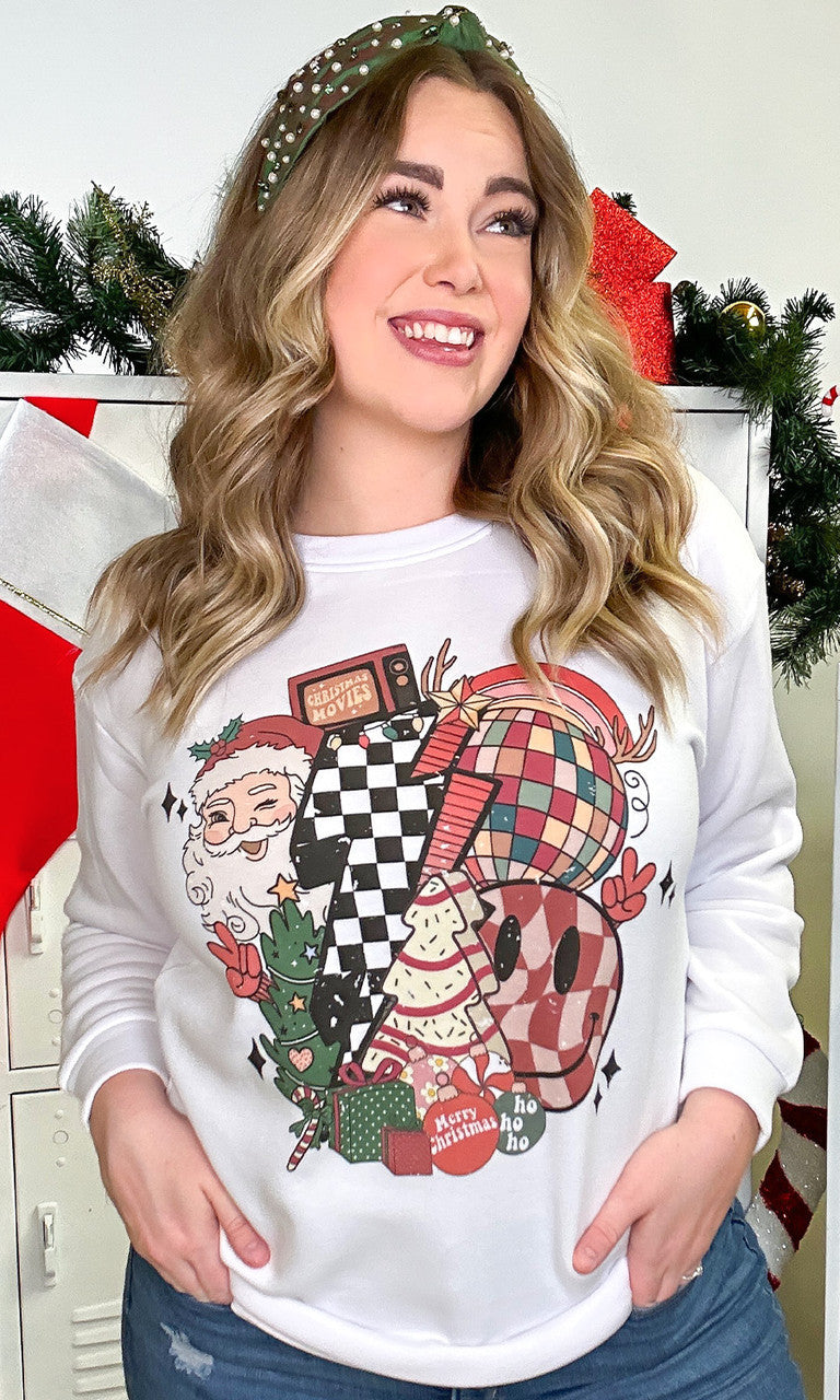 Retro Christmas Graphic Sweatshirt