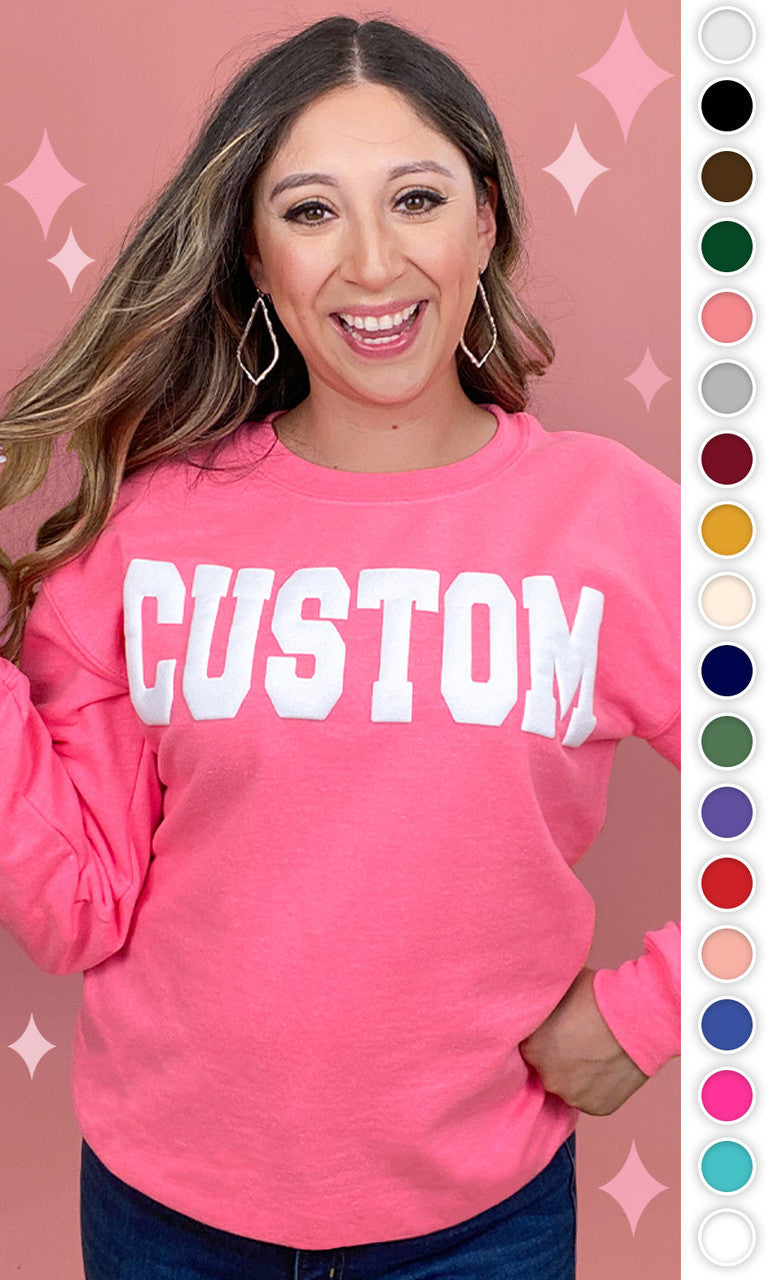 Custom Magic Puff Big Letter Sweatshirt