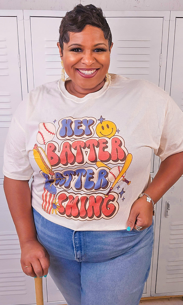 Hey Batter Batter Graphic T-Shirt