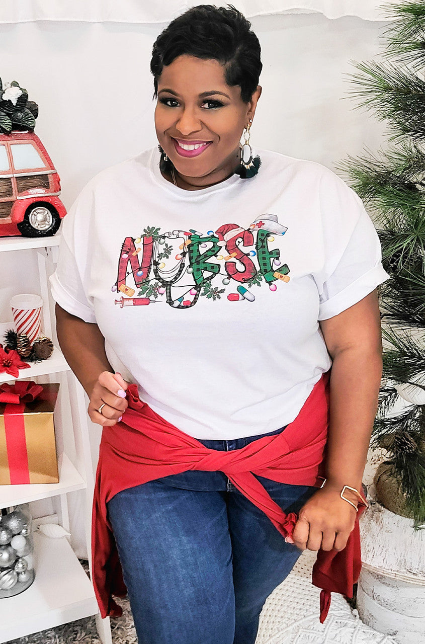 Festive Christmas Nurse T-Shirt