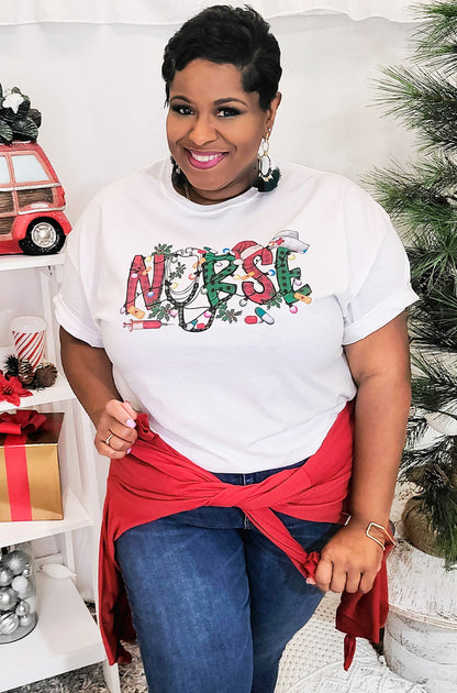 Festive Christmas Nurse T-Shirt