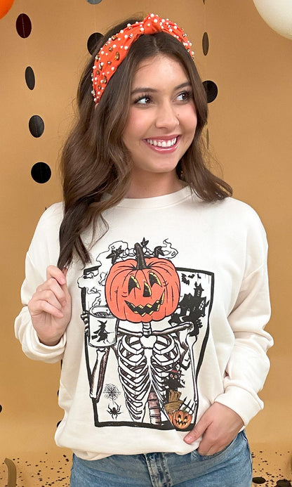Scary Skeleton Graphic Sweatshirt