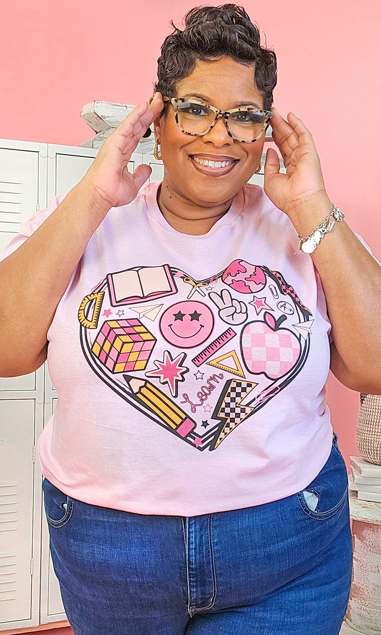 Learn Heart Teacher Graphic Shirt