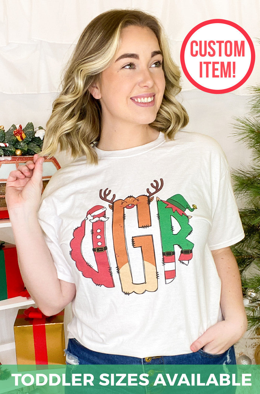 Christmas Monogram T-Shirt
