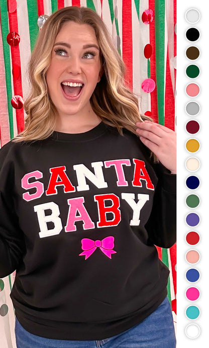 Soft Chenille Santa Baby Sweatshirt