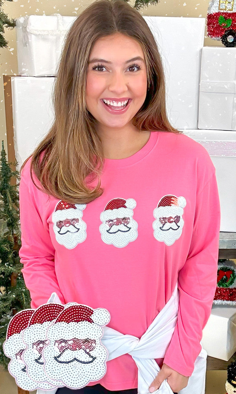 Sparkle Santa Boyfriend Long Sleeve