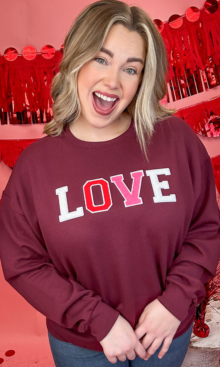 Soft Chenille Love Sweatshirt