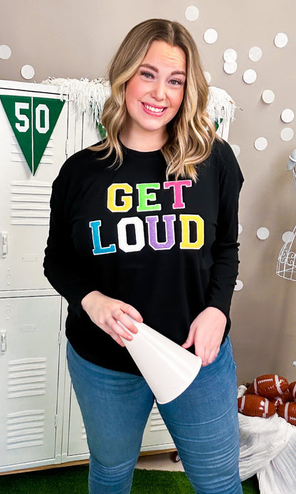 Soft Chenille Get Loud Boyfriend Long Sleeve