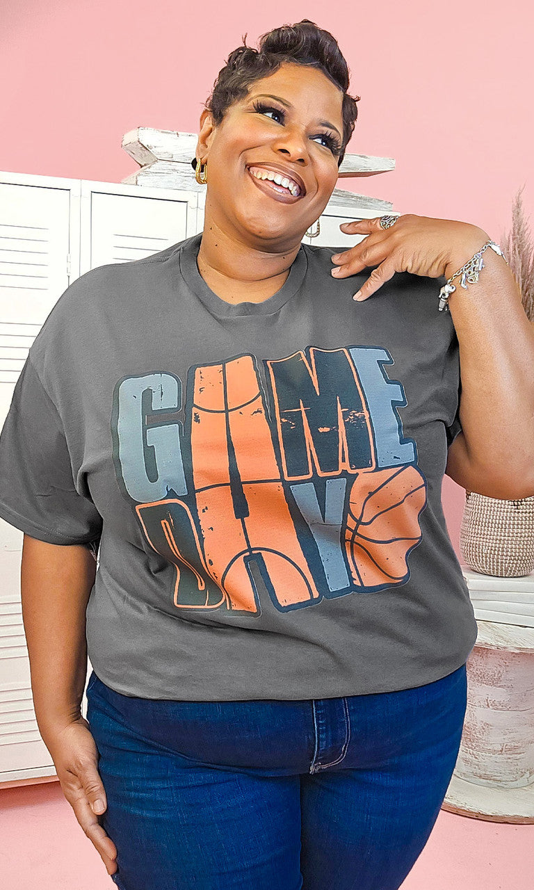 Game Day Stacked Basketball Shirt