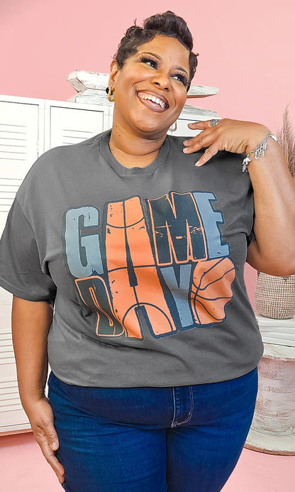 Game Day Stacked Basketball Shirt