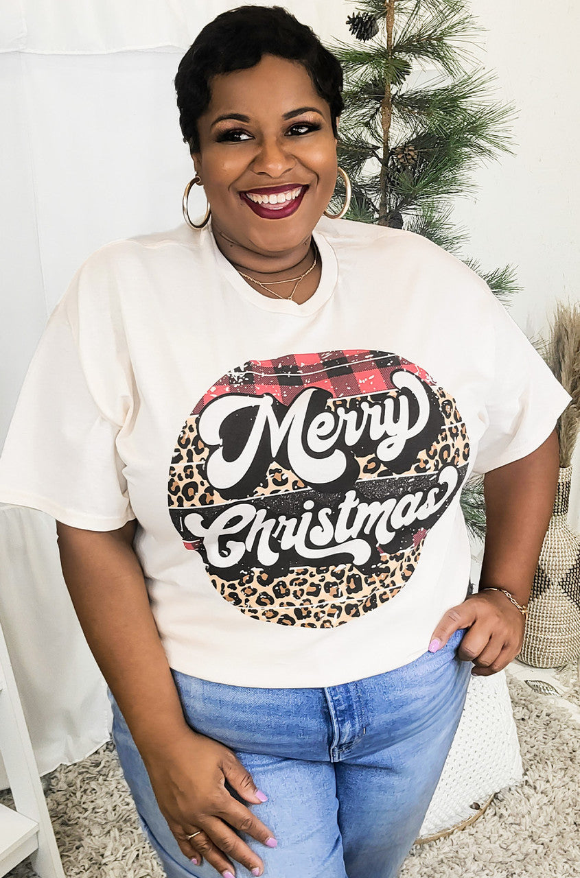 Retro Cheetah Merry Christmas T-Shirt