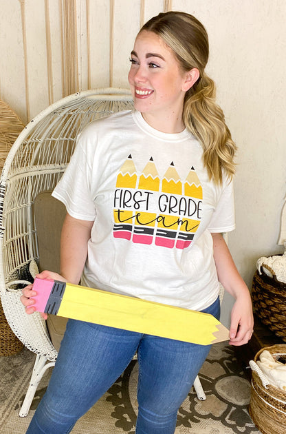 Team Pencil Grade Level Teacher T-Shirt