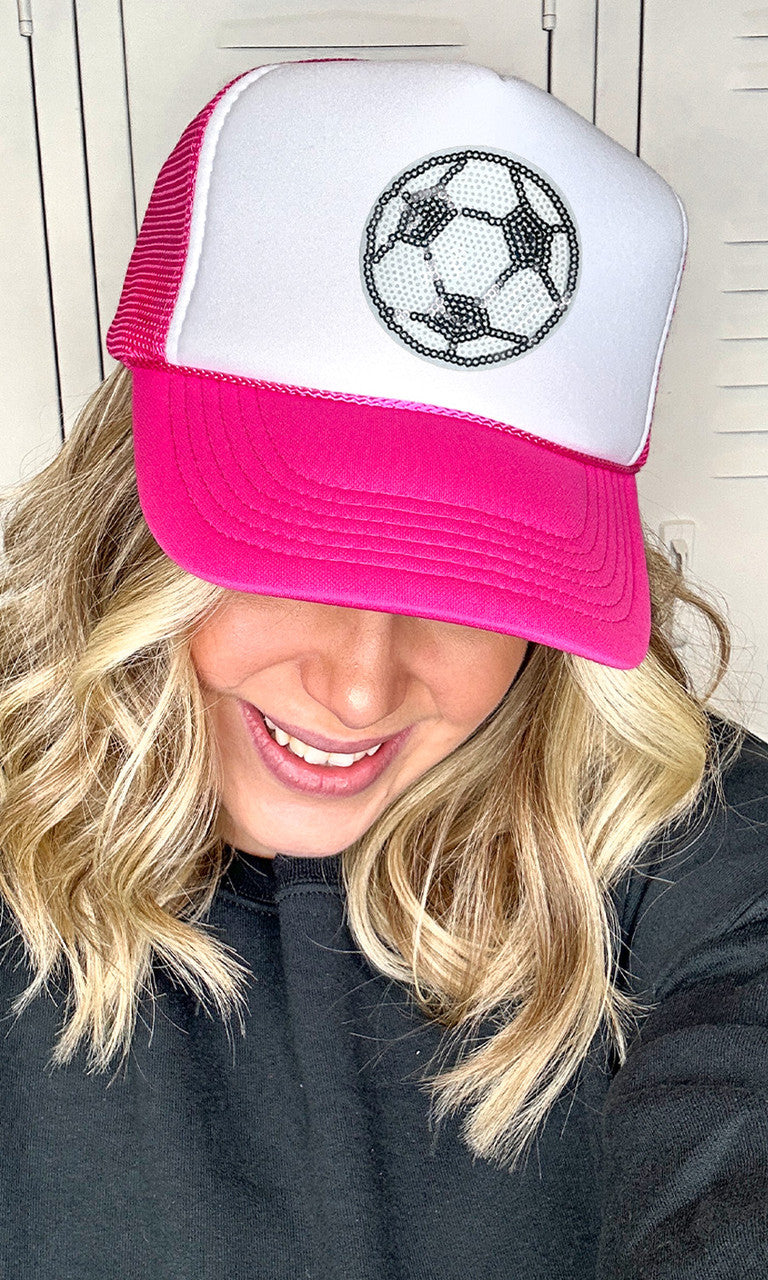 Sparkle Soccer Trucker Hat