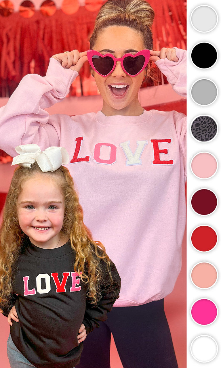 Soft Chenille Love Sweatshirt