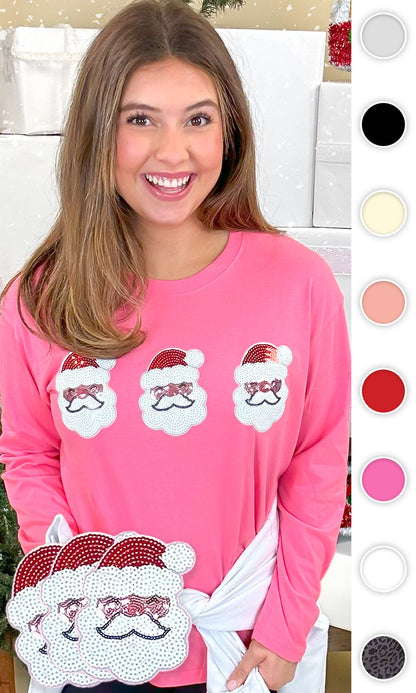 Sparkle Santa Boyfriend Long Sleeve