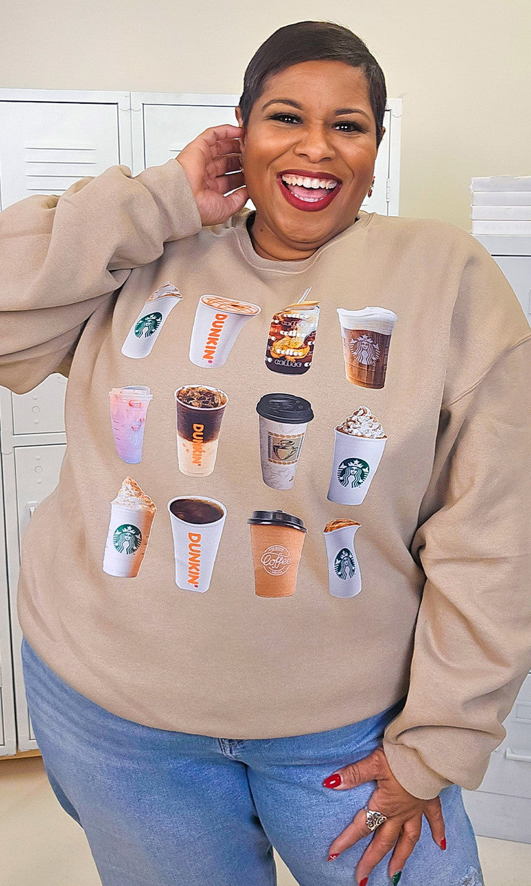 Give Me All the Coffee Graphic Sweatshirt