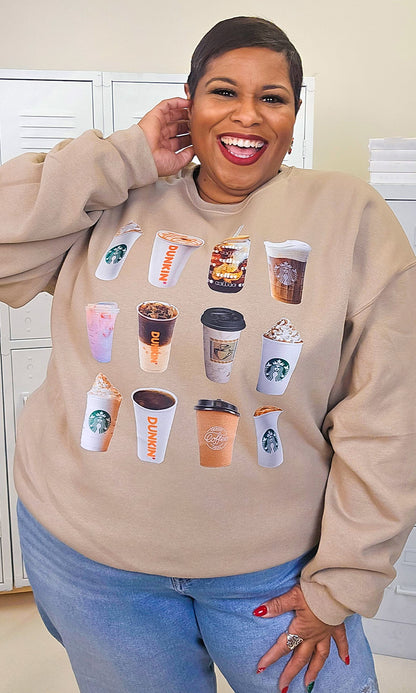 Give Me All the Coffee Graphic Sweatshirt