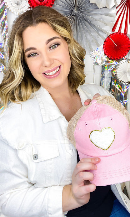 Big Heart Chenille Hat