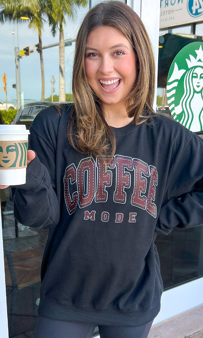 Coffee Mode Graphic Sweatshirt