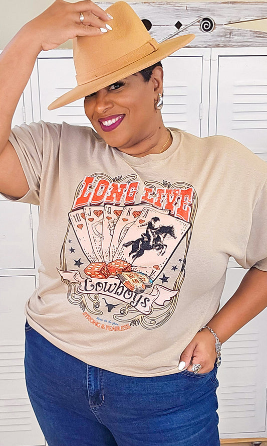 Long Live Cowboys Born Strong Graphic Shirt