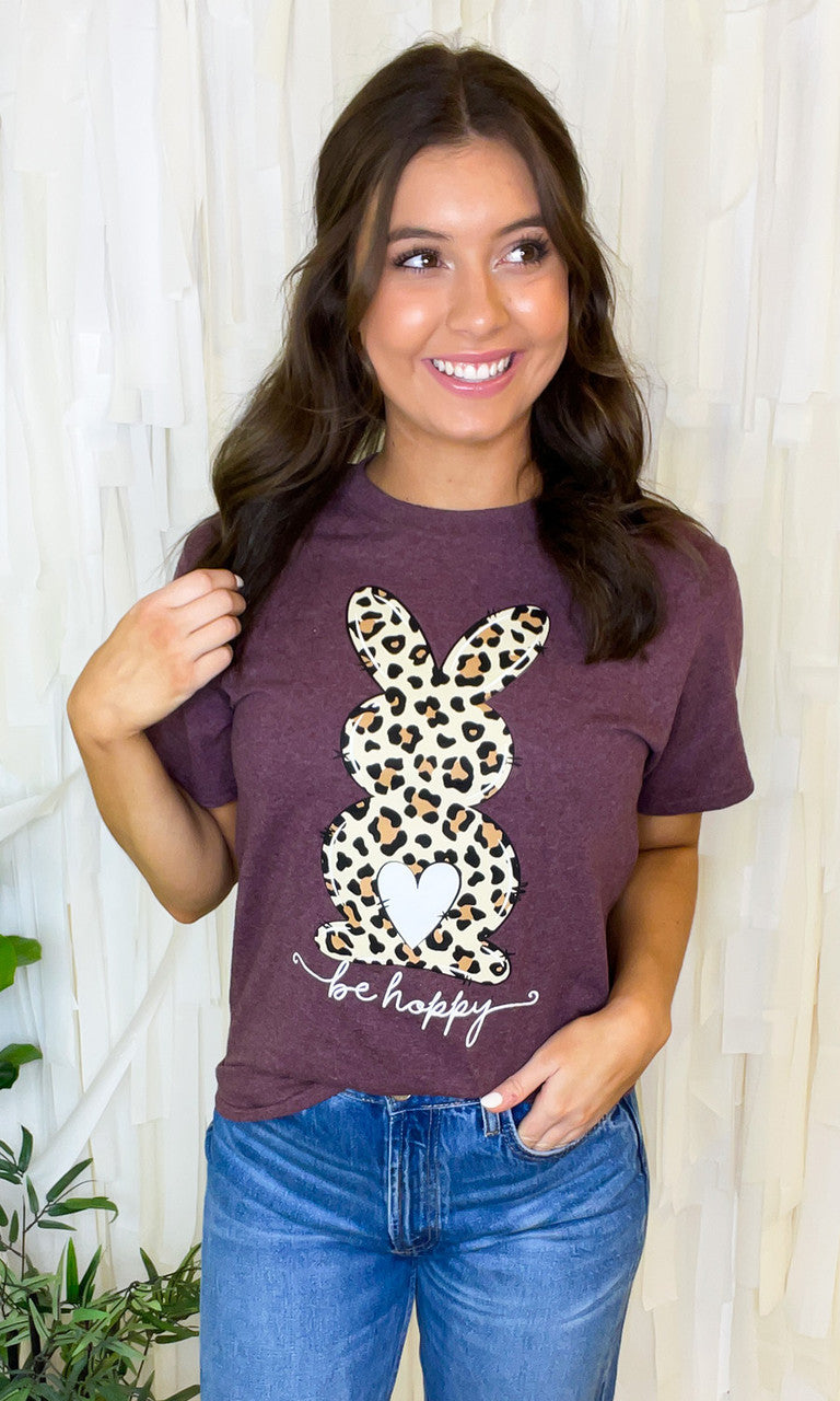 Be Hoppy Leopard Bunny T-Shirt
