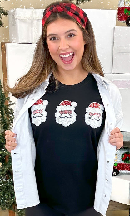 Sparkle Santa Boyfriend Long Sleeve