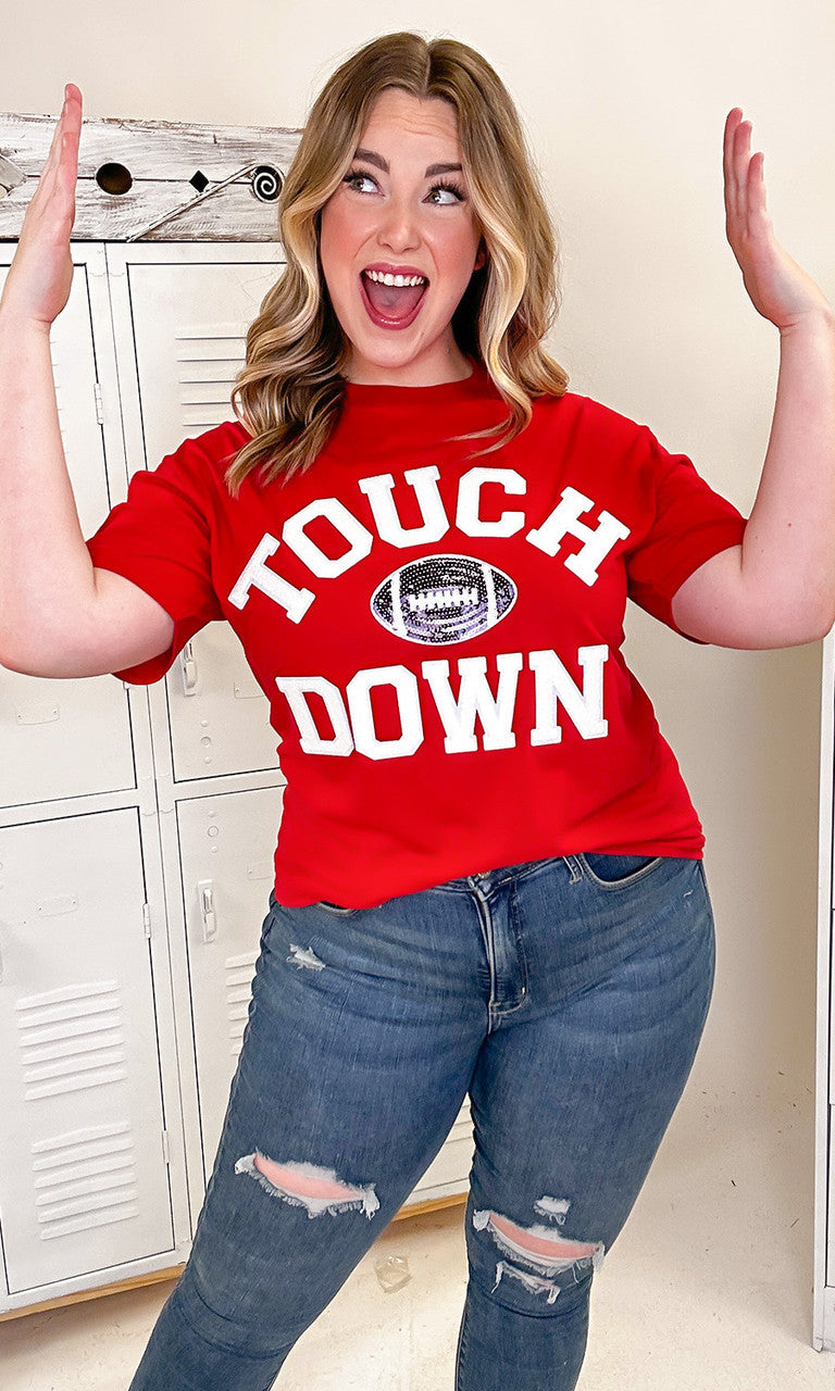 Soft Chenille Touchdown Graphic T-Shirt