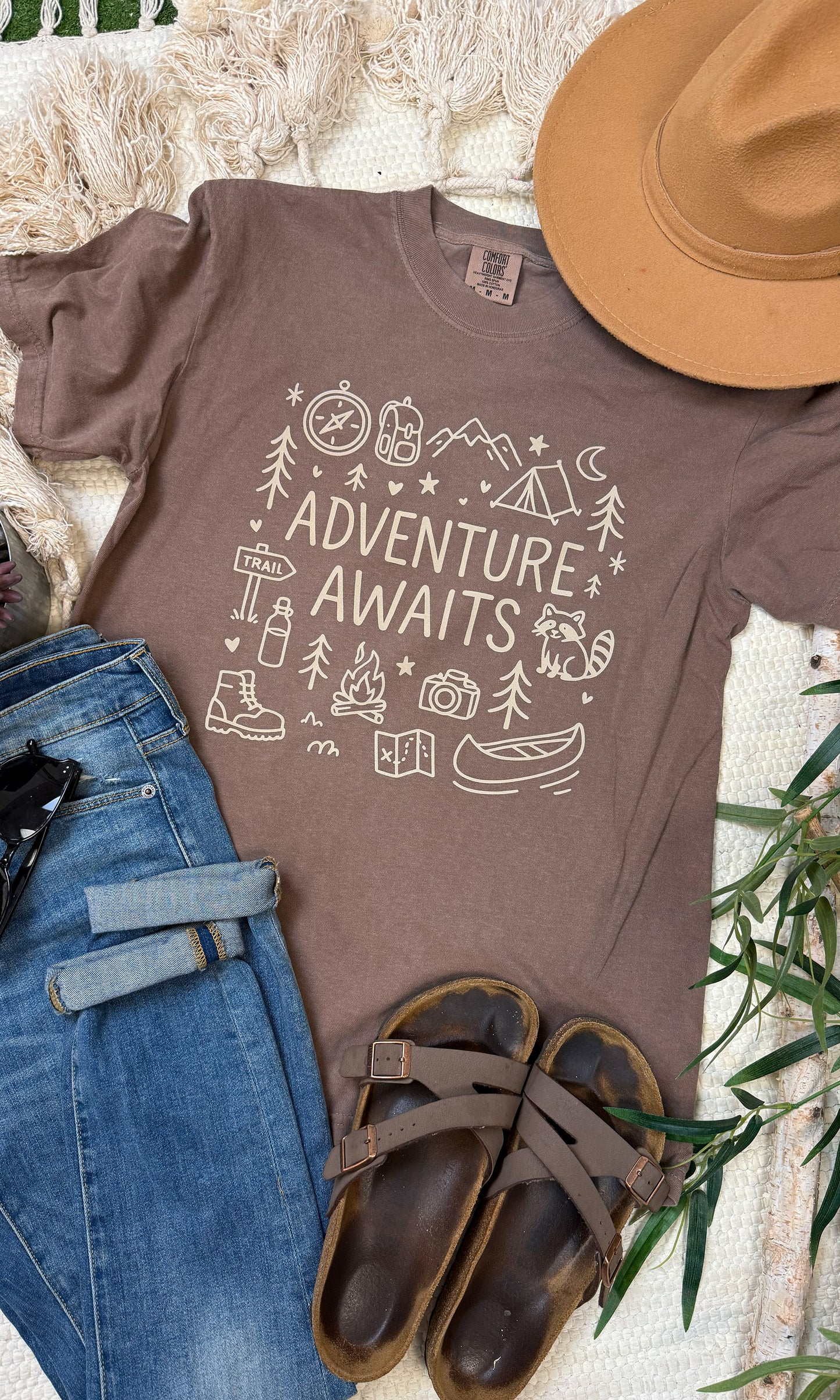 Adventure Awaits Comfort Color Graphic T-Shirt