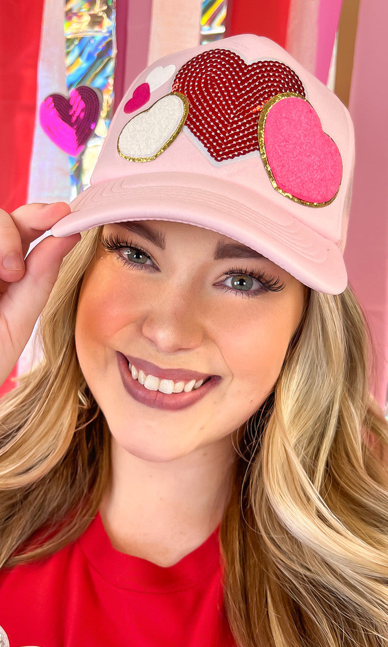All The Love Valentine Patch Trucker Hat