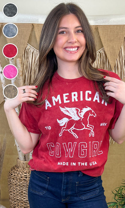 American Cowgirl Mineral Washed Graphic T-Shirt