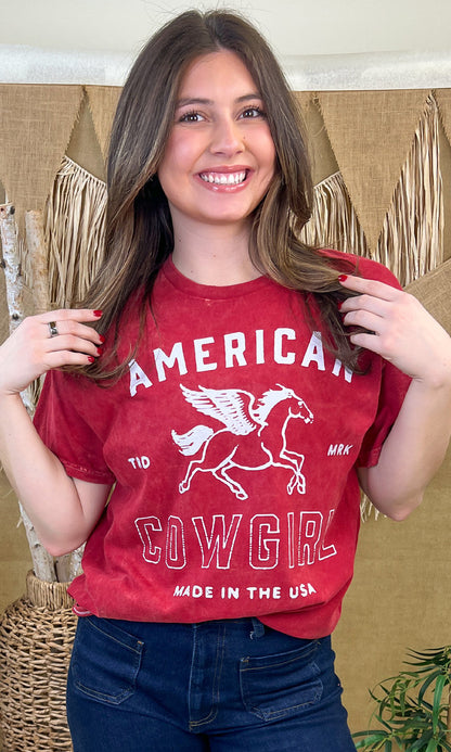 American Cowgirl Mineral Washed Graphic T-Shirt