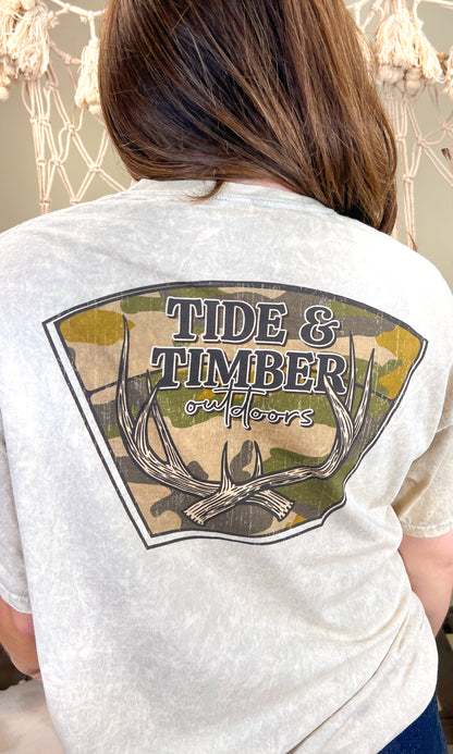 Antlers Mineral Washed Graphic Shirt