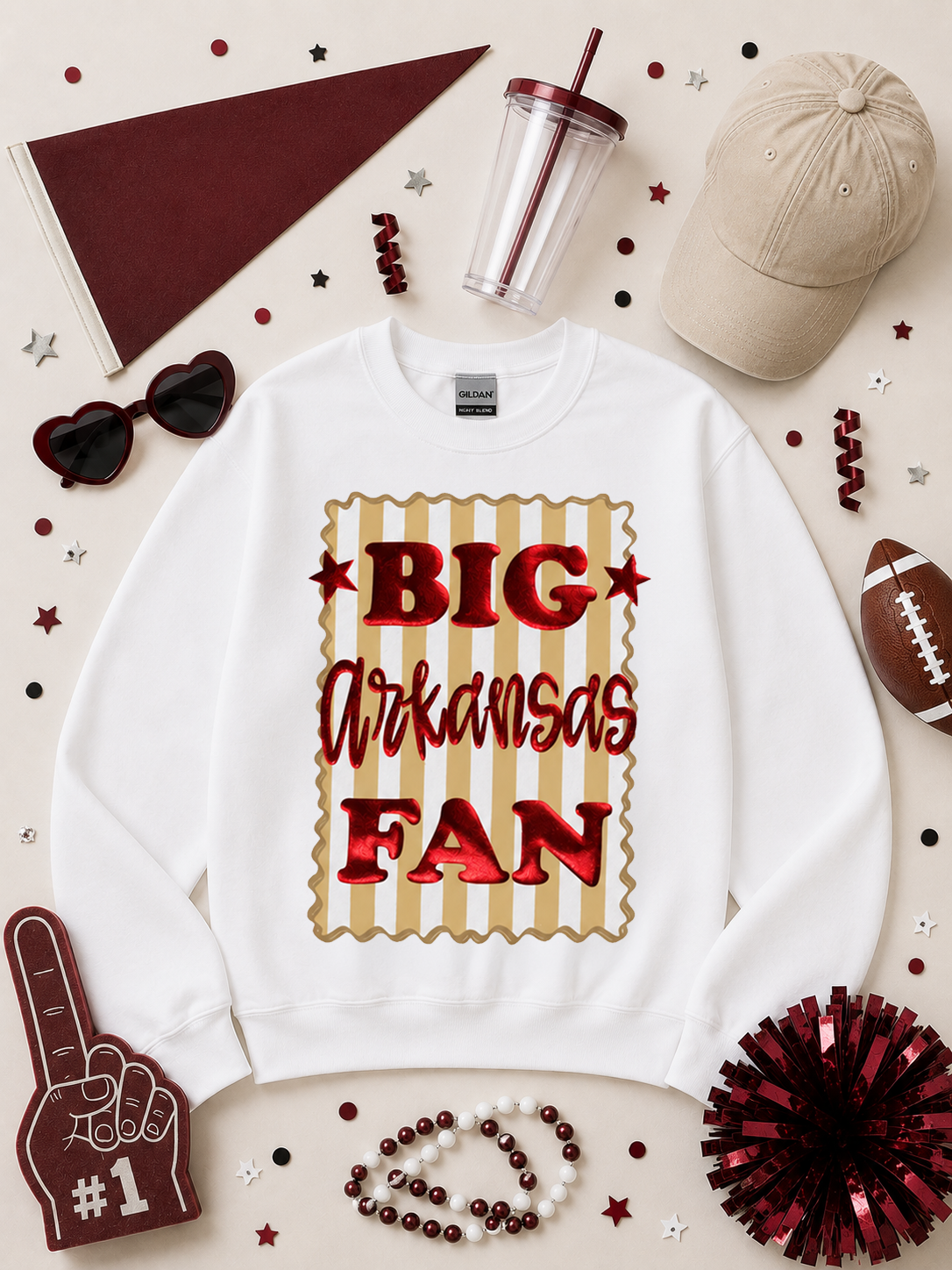 Big Fan Game Day Custom Graphic Sweatshirt