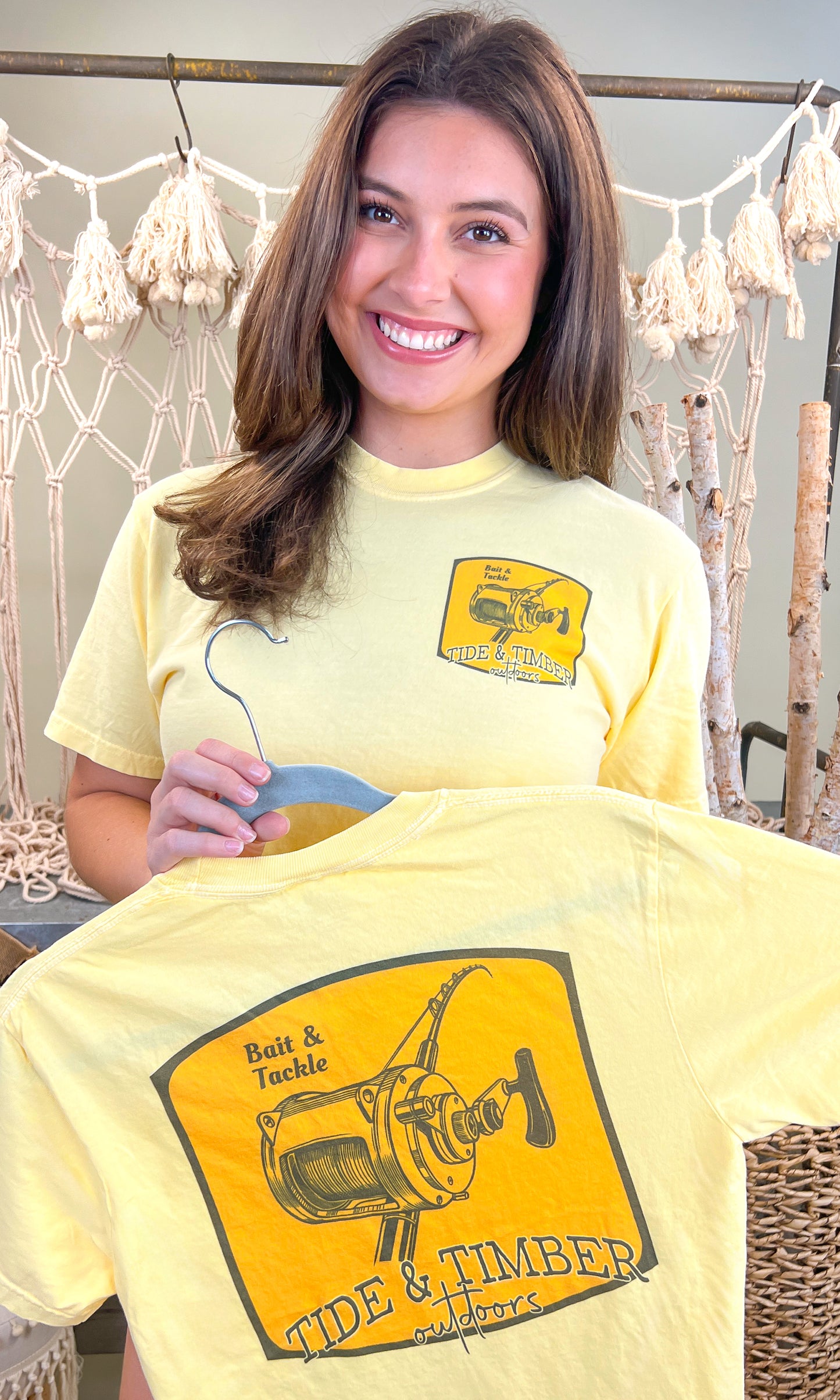 Bait and Tackle Comfort Color Graphic T-Shirt