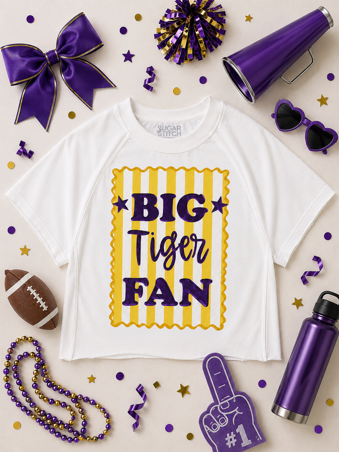Big Fan Game Day Graphic Edgy T-Shirt