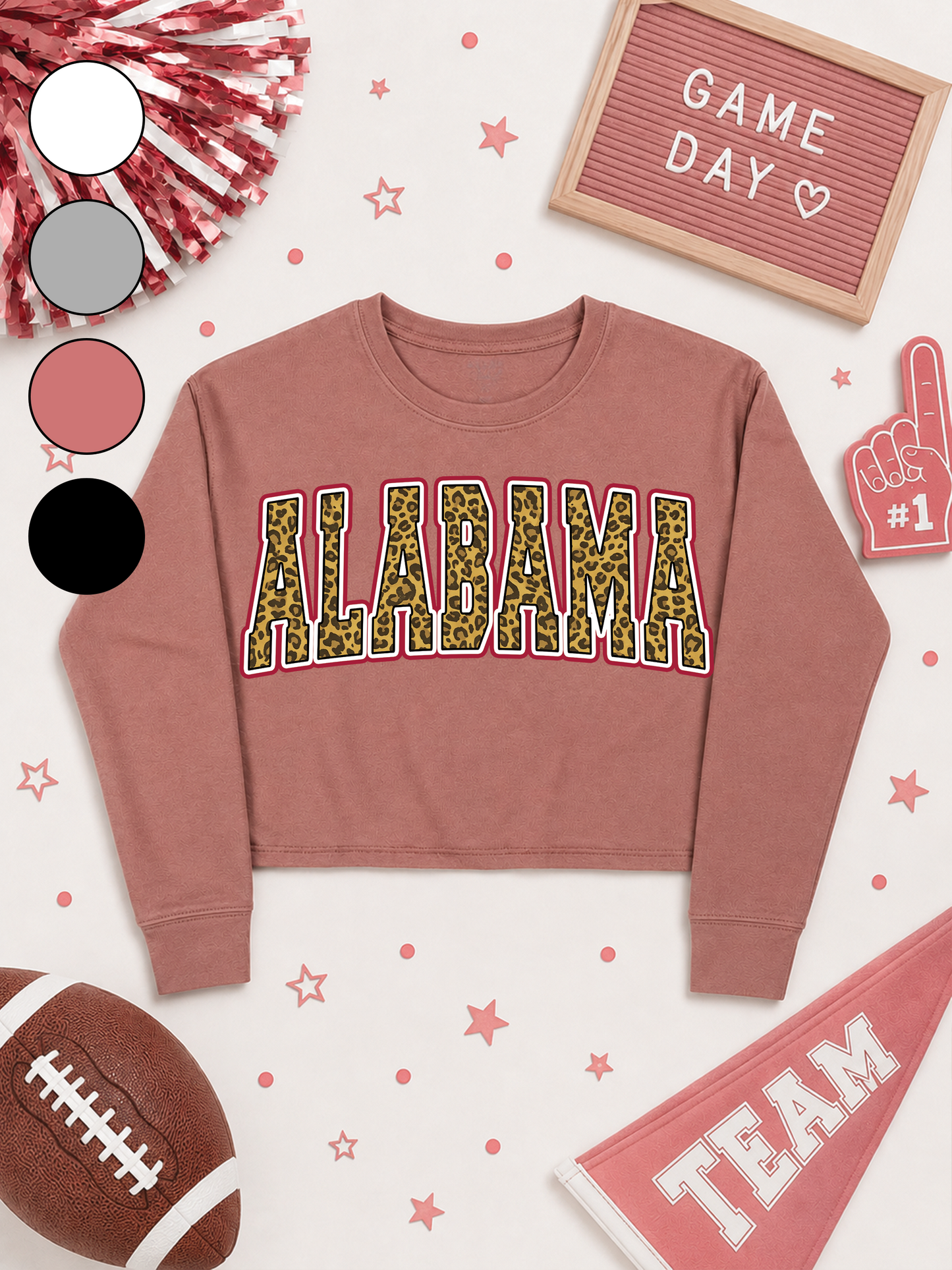Game Day Block Graphic Cropped Sweatshirt