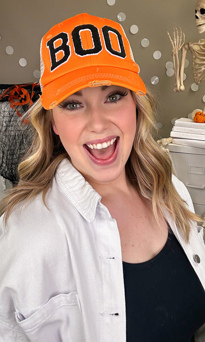 Soft Chenille Boo Vintage Hat