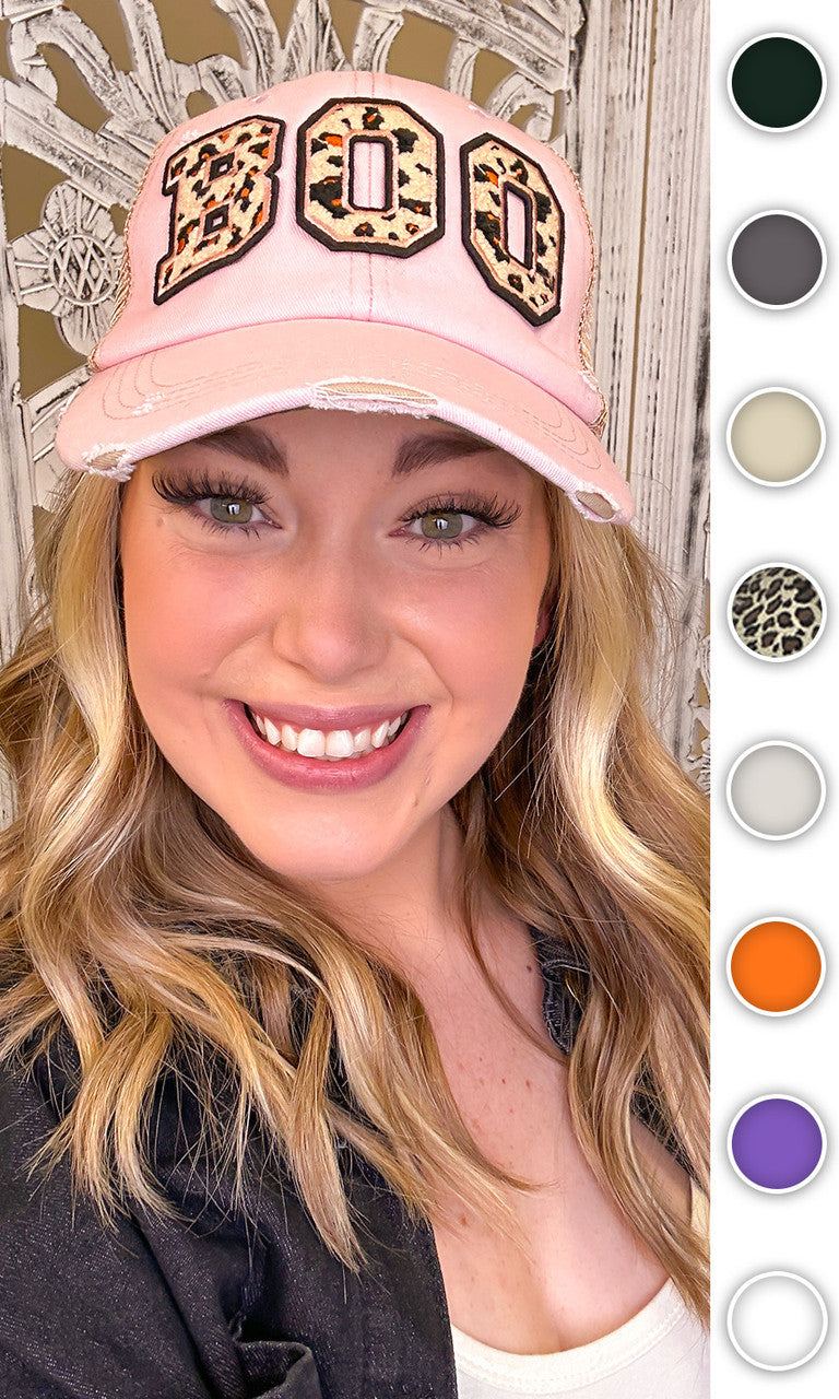 Leopard Ideal Chenille Boo Vintage Hat