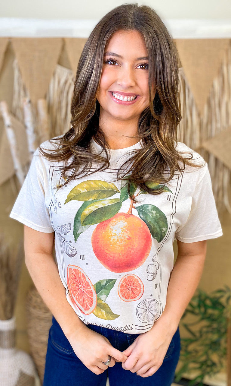 Botanical Fruit Graphic T-Shirt