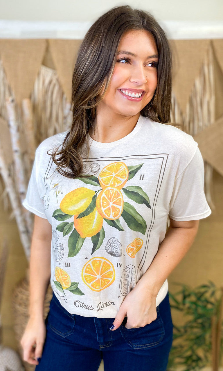 Botanical Fruit Graphic T-Shirt