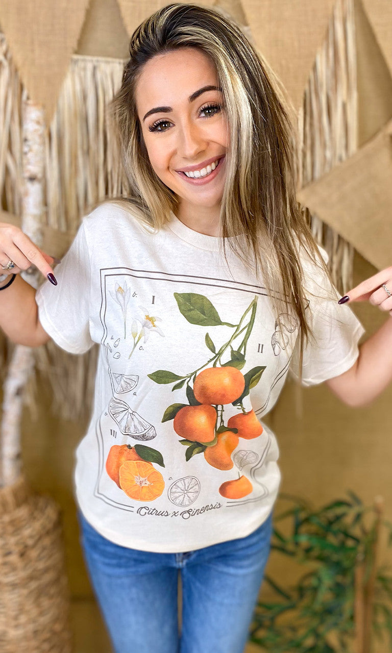 Botanical Fruit Graphic T-Shirt