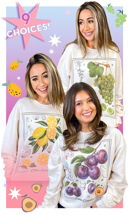 Botanical Fruit Graphic Sweatshirt