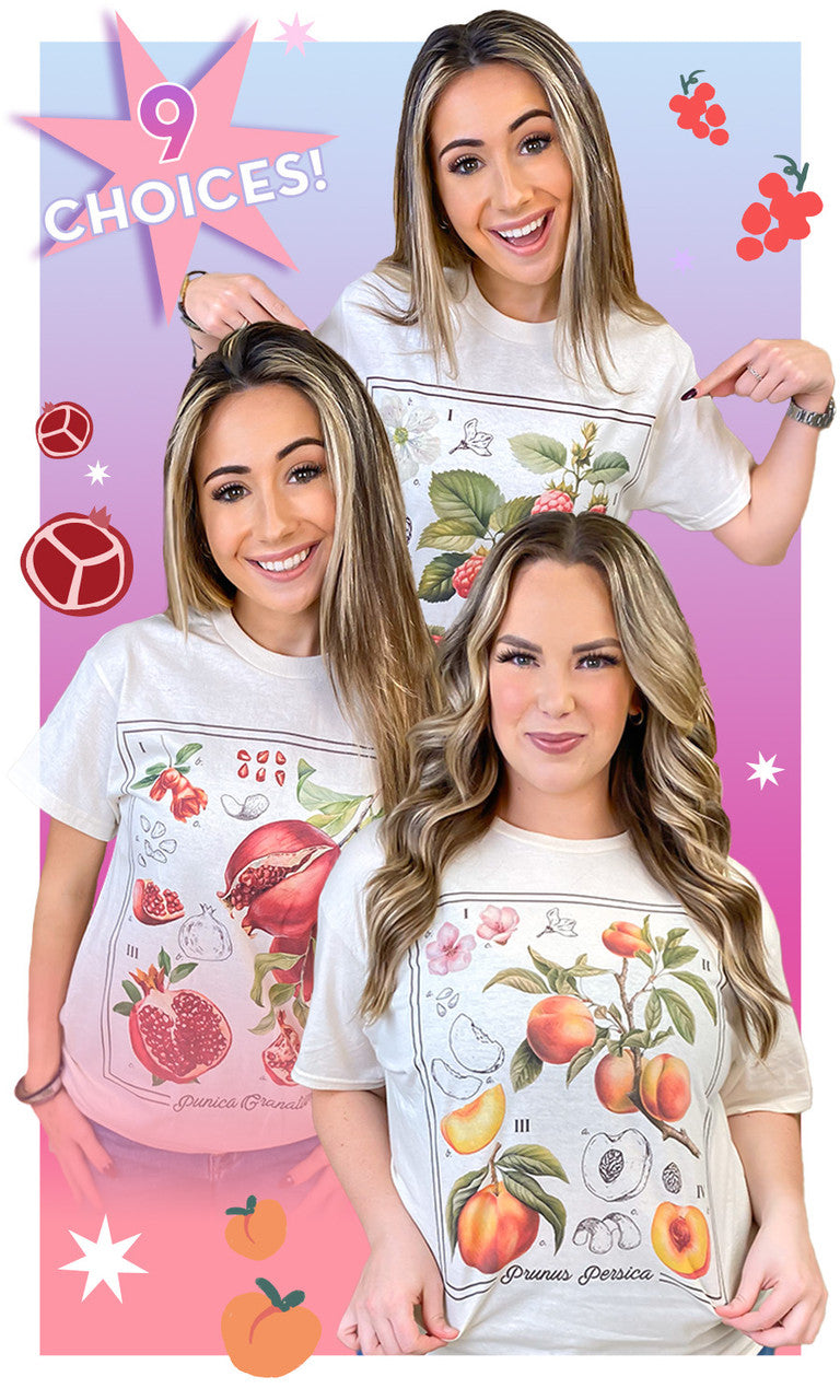 Botanical Fruit Graphic T-Shirt