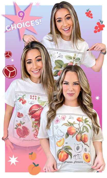 Botanical Fruit Graphic T-Shirt